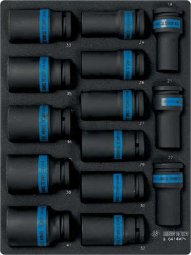 Набор ударных глубоких торцевых головок KING TONY 14 предметов ложемент 9-6414MPV 9-6414MPV