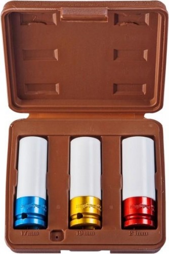 Набор ударных головок 1/2" OMBRA 912503 для лекгосплавных колесных дисков, 17,19,21 мм, 3  055510