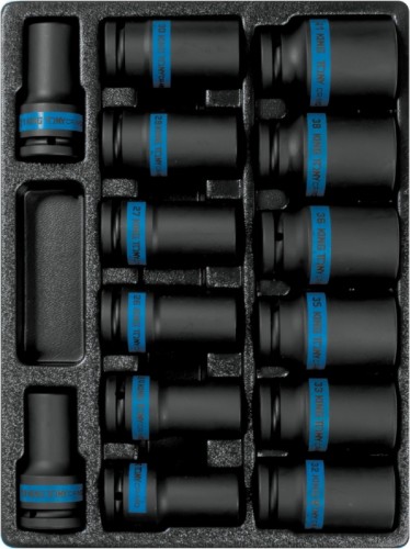 Набор ударных головок 3/4" KING TONY 6414MP 6-ти гранные, 19-41 мм, 14 пр.