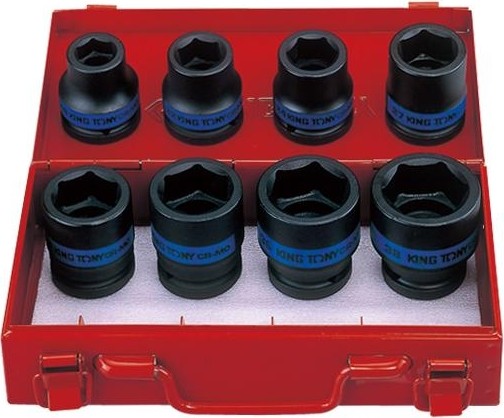 Набор ударных головок 3/4" KING TONY 6408MP10 3/4", 8 предметов