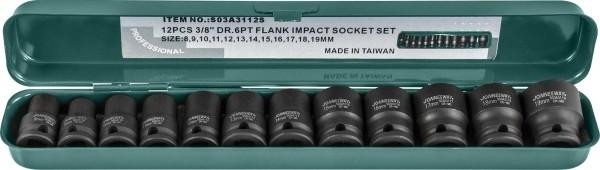 Набор ударных головок 3/8" JONNESWAY S03A3112S 8-19 мм, 12 предметов 048505
