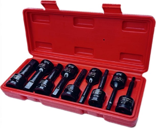 Набор ударных головок HEX 1/2"  STANKO CS122487 (9 предметов)