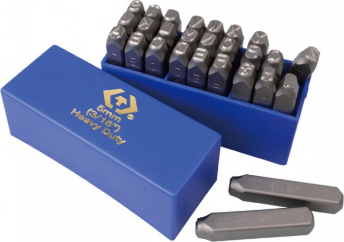 Набор ударных клейм KING TONY 8 мм, буквы - латиница 27 предметов 11427SQ08 11427SQ08