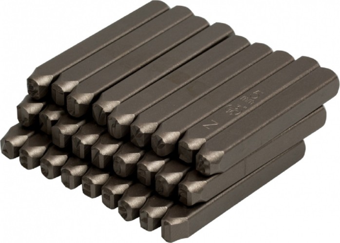 Набор ударных клейм KING TONY 5 мм, буквы - латиница 27 предметов 11427SQ05 11427SQ05 - изображение 2