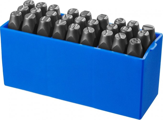 Набор ударных клейм ЗУБР PROFI буквенные латинские, шрифт 8мм 21505-08_z01