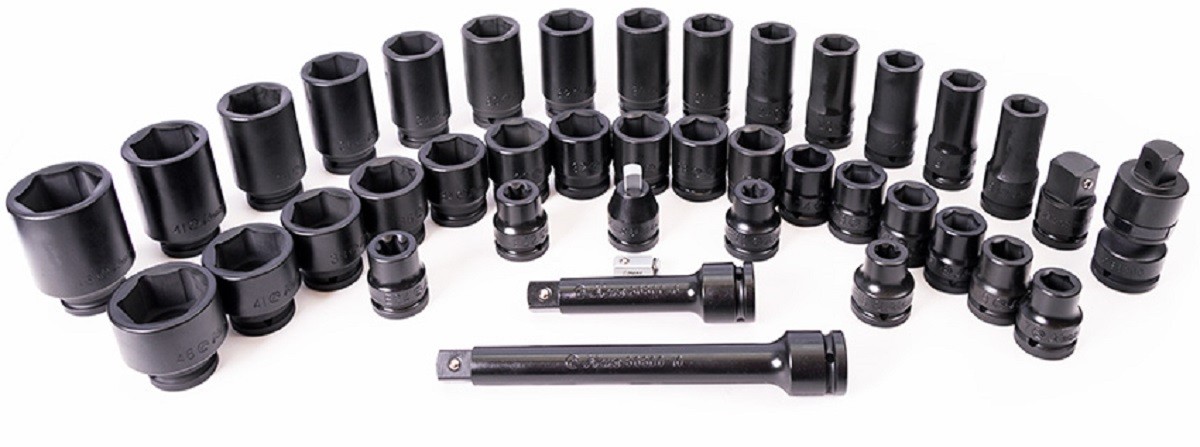 Набор ударных торцевых головок и аксессуаров 3/4" HANS TTF-41 (17-46 мм) 40 предметов - изображение 3
