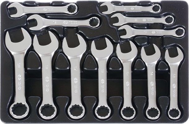 Набор укороченных комбинированных ключей KING TONY 12 предметов ложемент 9-1282MR 9-1282MR