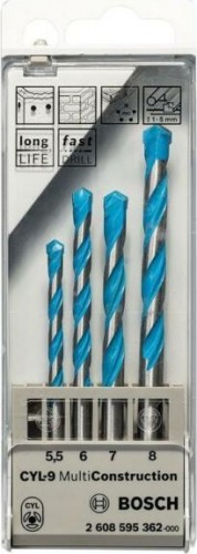 Набор универсальных сверл BOSCH CYL-9 Multi Construction 2608595362