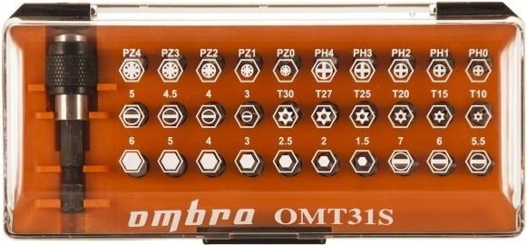Набор вставок-бит OMBRA OMT31S 31 предмет 055010