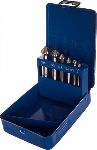 Набор зенкеров ЗУБР ЭКСПЕРТ 6 шт (м3-м10) 29730-H6 - изображение 2