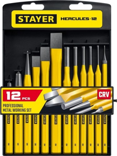 Набор зубил и кернеров STAYER HERCULES 12 предметов 21077-H12 - изображение 3