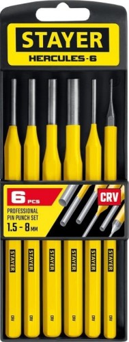 Набор зубил и выколоток STAYER HERCULES, 21077-H6 6 предметов 21077-H6 - изображение 2
