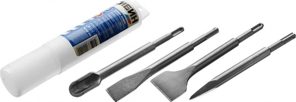 Набор зубил SDS-plus Сибин 29240-H4 200 мм, 4 шт.