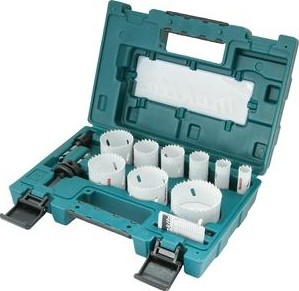 Наборы биметаллических коронок MAKITA 19-68 мм, 9 шт  D-63987 D-63987