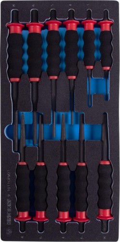 Наборы выколоток, бородков и кернеров KING TONY 9-1011GPV01 ложемент, 11 предметов