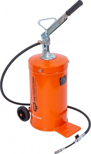 Нагнетатель смазки Petropump PP210014 ручной емкостью 16 кг с тележкой, 150 бар, эконом