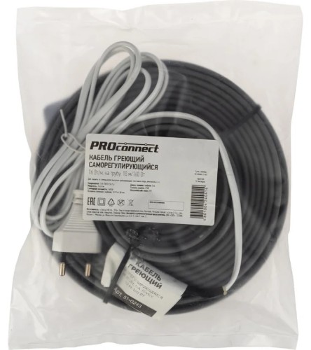 Нагревательный кабель Proconnect 51-0243 саморегулирующ.16Вт/м, на трубу, 10м/160Вт, б/экр - изображение 3