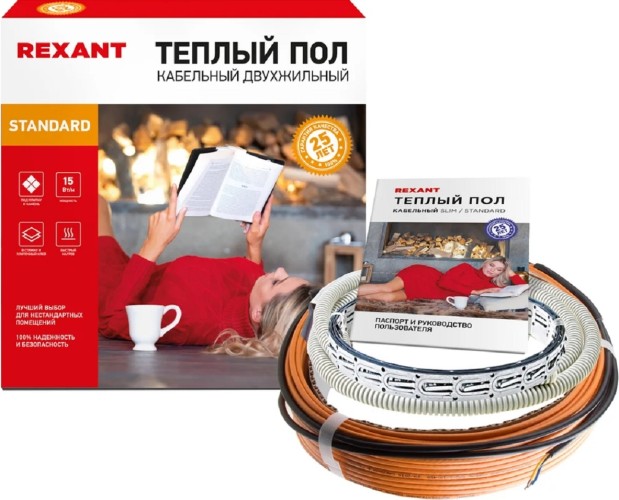 Нагревательный кабель REXANT 51-0523-3 Standard rnd-180-2700 (в стяжку)