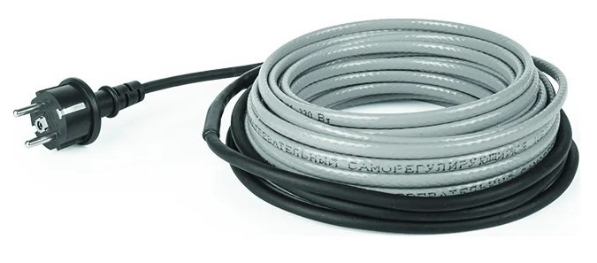 Нагревательный кабель REXANT Extra Line 25MSR-PB  саморегулирующийся на трубу 8м/200Вт 51-0643