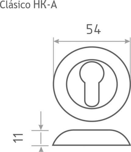 Накладка дверная НОРА-М НК-A на цилиндр "Матовое золото" 7643 - изображение 3