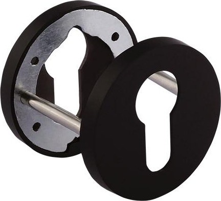 Накладка дверная НОРА-М НК-A Slim на цилиндр "Черная" 18656