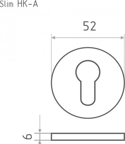 Накладка дверная НОРА-М НК-A Slim на цилиндр "Хром" 18653 - изображение 3