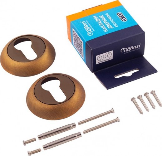 Накладка дверная НОРА-М НК-A на цилиндр " Матовый кофе" 15493 - изображение 2