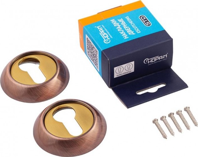 Накладка дверная НОРА-М НК-A на цилиндр "Старая медь" 7960 - изображение 2