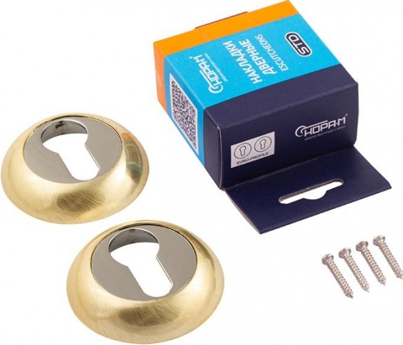 Накладка дверная НОРА-М НК-A на цилиндр "Матовое золото" 7643 - изображение 2