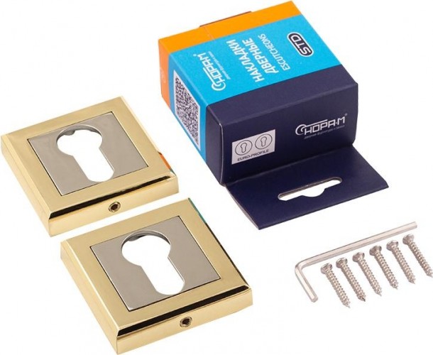 Накладка дверная НОРА-М НК-К на цилиндр "Золото" 15878 - изображение 2