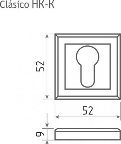 Накладка дверная НОРА-М НК-К на цилиндр "Белая" 17251 - изображение 3