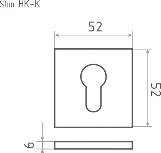 Накладка дверная НОРА-М НК-К Slim на цилиндр "Черная" 18646 - изображение 3