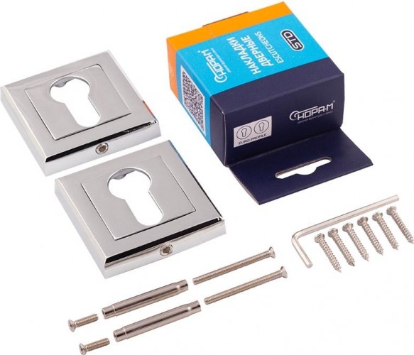 Накладка дверная НОРА-М НК-К на цилиндр "Хром" 15879 - изображение 2