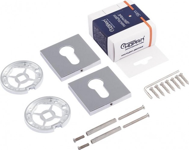 Накладка дверная НОРА-М НК-К Slim на цилиндр "Хром" 18643 - изображение 2