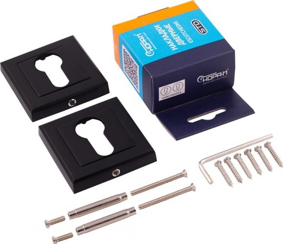 Накладка дверная НОРА-М НК-К на цилиндр "Черная" 17250 - изображение 2