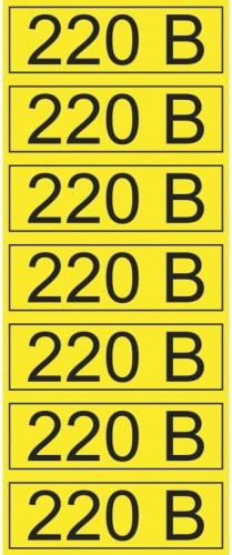 Наклейка REXANT 56-0007-2 «220 В» 35х100 мм ( уп. 70 штук )