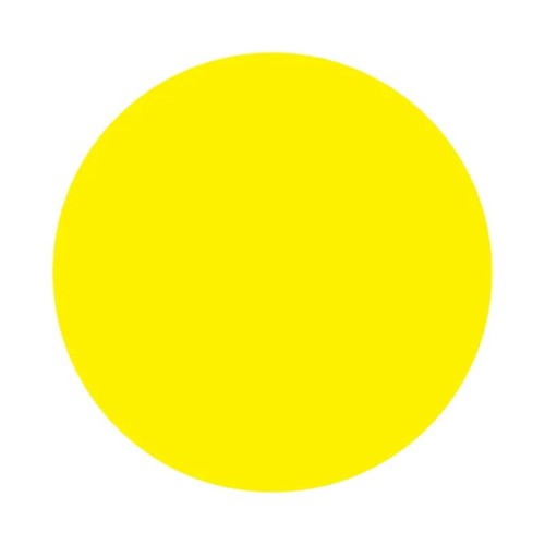 Наклейка REXANT 56-0014 ( уп. 10 штук ) «Желтый круг» d -150 мм 56-0014