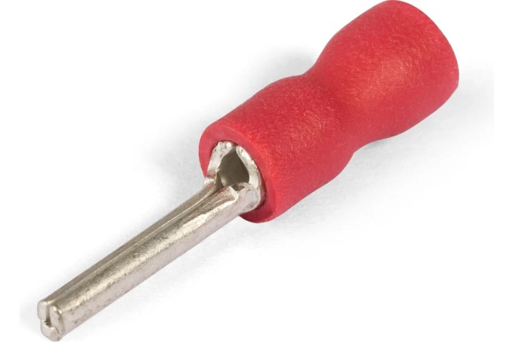 Наконечник КВТ НШКИ 1.5–12 кабельный штыревой круглый изолированный 91010