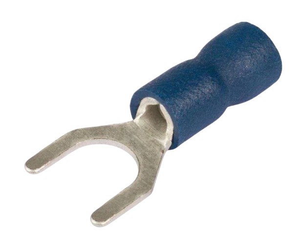 Наконечник КВТ НВИ 2.5–4 кабельный вилочный изолированный 91008