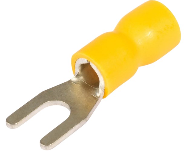 Наконечник КВТ НВИ 6.0–4 кабельный вилочный изолированный 91009