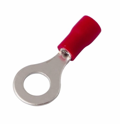 Наконечник REXANT 08-0015 ( уп 100 шт ) кольцевой изолированный ø 6.5 мм 0.5-1.5 мм² красн 08-0015