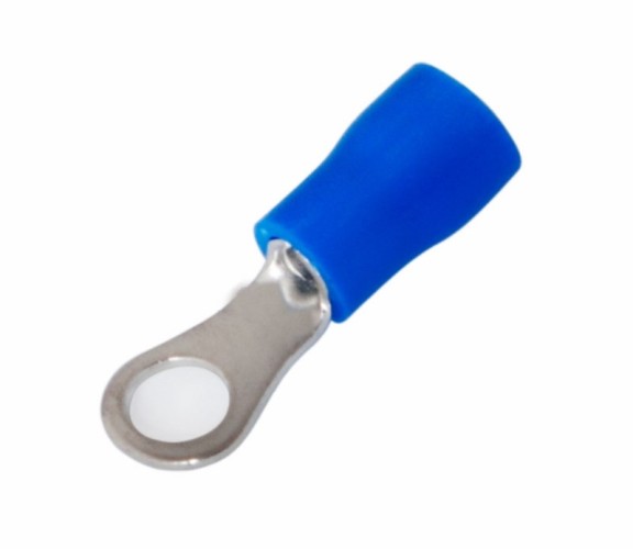 Наконечник REXANT 08-0032 ( уп 100 шт ) кольцевой изолированный ø 4.3 мм 1.5-2.5 мм² синий 08-0032