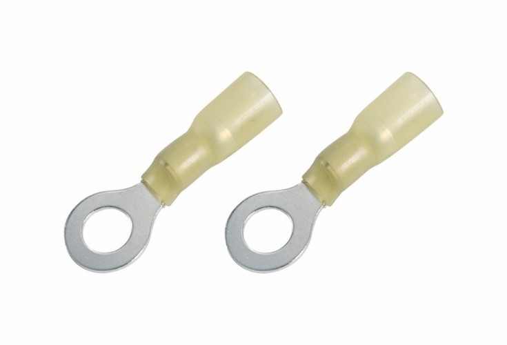 Наконечник REXANT 08-0058 ( уп 100 шт ) желтый кольцевой термоусаживаемый ø 6.5 мм 4-6 мм 08-0058