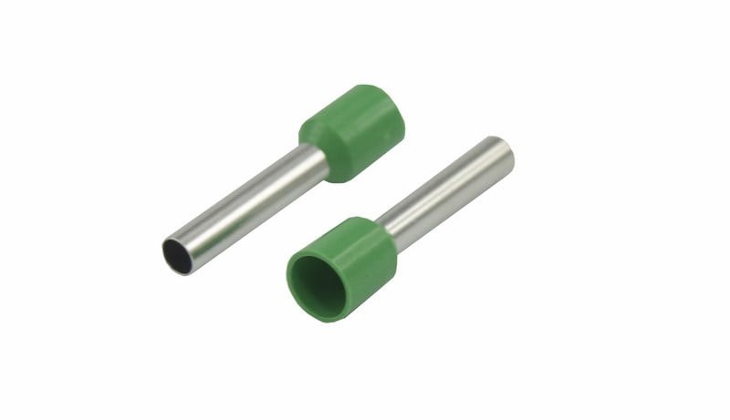 Наконечник REXANT 08-1824 ( уп. 100 шт )  f-18 мм 6 мм² (НШВИ 6.0-18) зеленый 08-1824