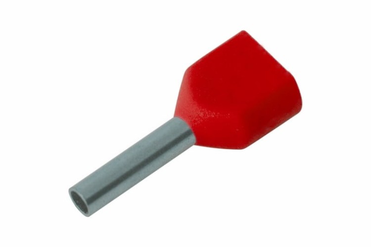 Наконечник REXANT 08-2803 ( уп. 100 шт ) F-8 мм 2х1 мм² (НШВИ(2) 1.0-8/нги2 1,0-8) 08-2803