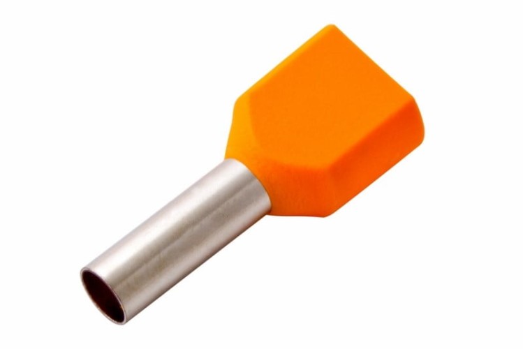 Наконечник REXANT 08-2810 ( уп. 100 шт ) F-12 мм 2х4 мм² (НШВИ(2) 4.0-12/нги2 4,0-12мм 08-2810