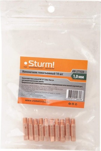 Наконечник Sturm AW-271020 токосъемный m6х25х1,0мм (уп. 10шт) - изображение 3