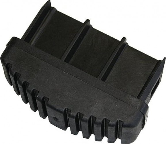 Наконечники боковин для лестниц KRAUSE 64х25 мм 212597 (комплект 2 шт.) черные, токоотводящие, нижние 212597