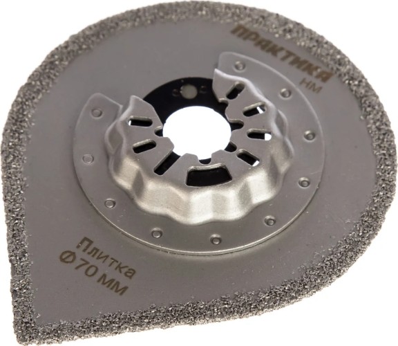 Насадка для МФИ  ПРАКТИКА режущая для углов, hm, по плитке и дереву, 70 мм 240-324