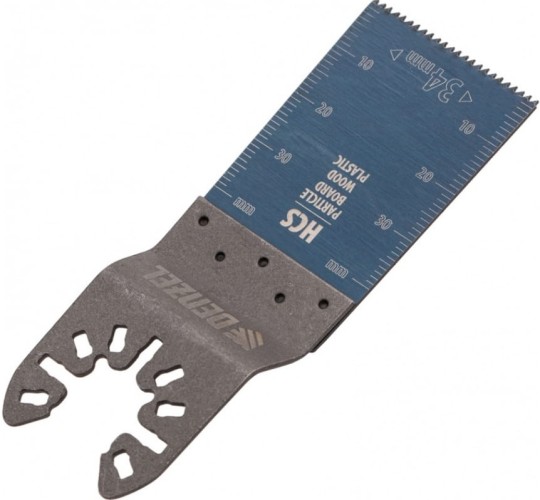 Насадка для реноватора Denzel 782 312 пазовая прямая, hcs, по дереву, 34х1,4 мм, мелкий  782312